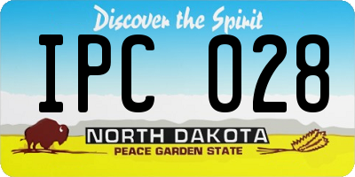 ND license plate IPC028