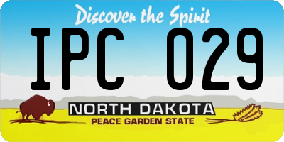 ND license plate IPC029