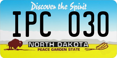 ND license plate IPC030