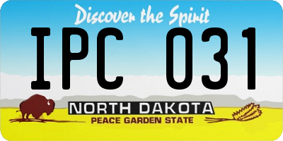 ND license plate IPC031