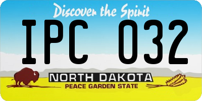 ND license plate IPC032
