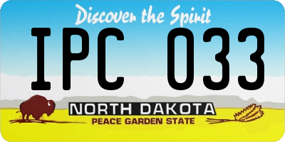 ND license plate IPC033