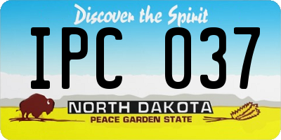 ND license plate IPC037