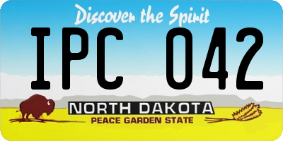 ND license plate IPC042