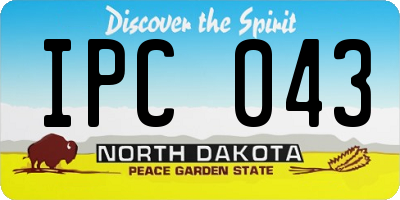 ND license plate IPC043