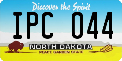 ND license plate IPC044