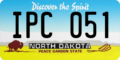 ND license plate IPC051