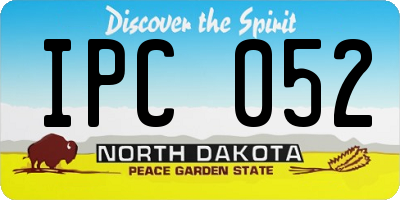 ND license plate IPC052