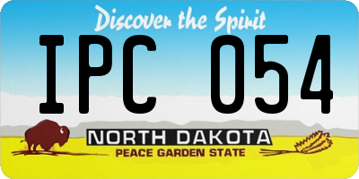 ND license plate IPC054