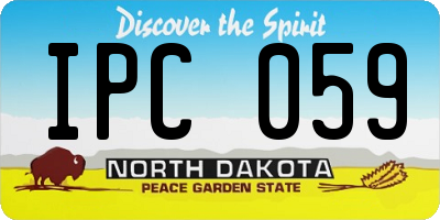 ND license plate IPC059