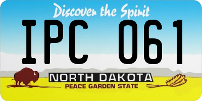 ND license plate IPC061