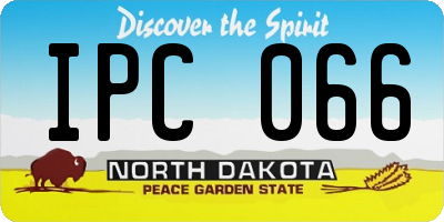ND license plate IPC066
