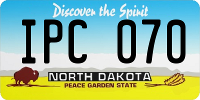 ND license plate IPC070