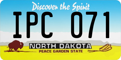 ND license plate IPC071