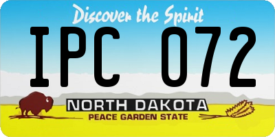 ND license plate IPC072