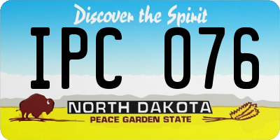 ND license plate IPC076
