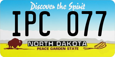 ND license plate IPC077