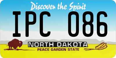 ND license plate IPC086
