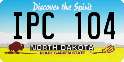 ND license plate IPC104