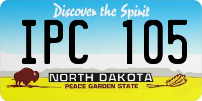 ND license plate IPC105