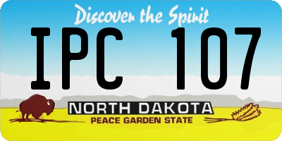 ND license plate IPC107