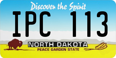 ND license plate IPC113