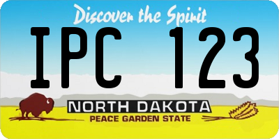 ND license plate IPC123