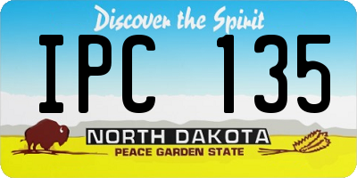 ND license plate IPC135