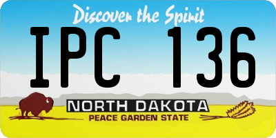 ND license plate IPC136