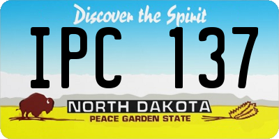 ND license plate IPC137