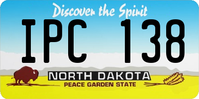 ND license plate IPC138