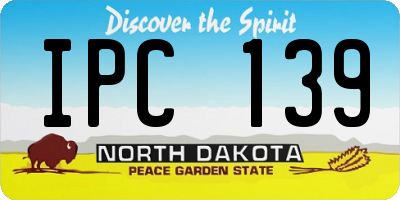 ND license plate IPC139