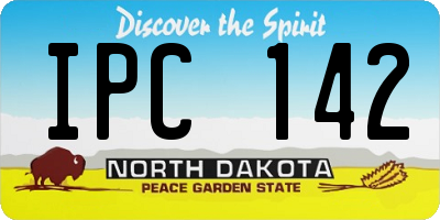ND license plate IPC142