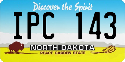ND license plate IPC143