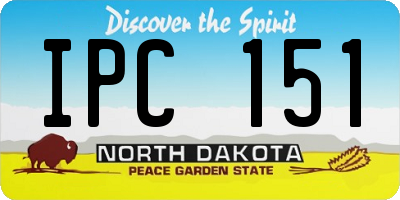 ND license plate IPC151