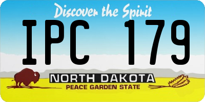 ND license plate IPC179