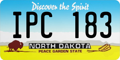 ND license plate IPC183