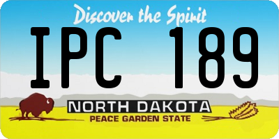 ND license plate IPC189