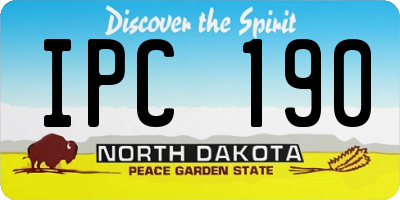 ND license plate IPC190