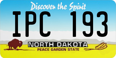 ND license plate IPC193