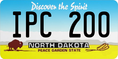 ND license plate IPC200