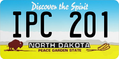 ND license plate IPC201