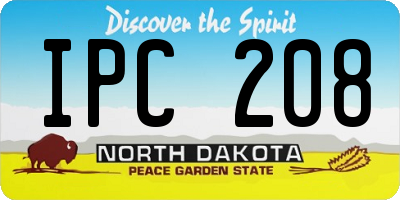 ND license plate IPC208