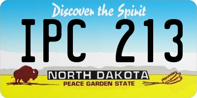 ND license plate IPC213