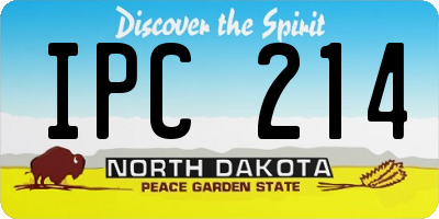 ND license plate IPC214