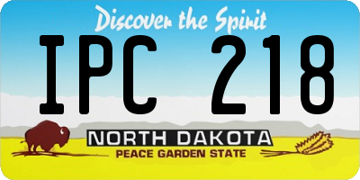 ND license plate IPC218
