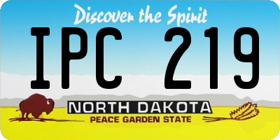 ND license plate IPC219