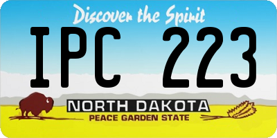 ND license plate IPC223