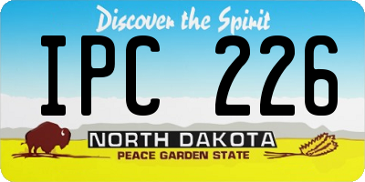 ND license plate IPC226