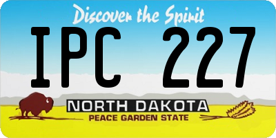 ND license plate IPC227